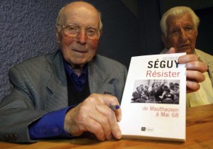 Georges Seguy, 81ans, ancien secretaire general de la CGT de 1967 a 1982, lors de la fete des 40 ans de lutte syndicale a Colomiers, pres de Toulouse sa ville natale. Colomiers , FRANCE-02/06/2008.