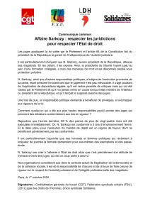 Communiqué unitaire Affaire Sarkozy 1er octobre 2025