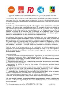 Appel à la mobilisation salaires et services publics(1)